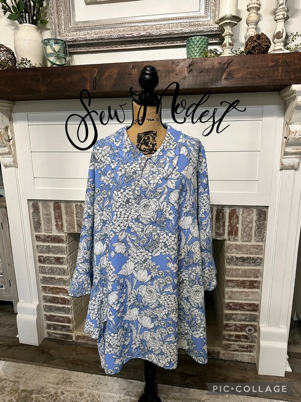 Women’s Floral Tunic Jacket - Blue